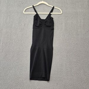 Spanx By Sara Blakely Black Knee Length Smoothing Cami Slip Dress Small